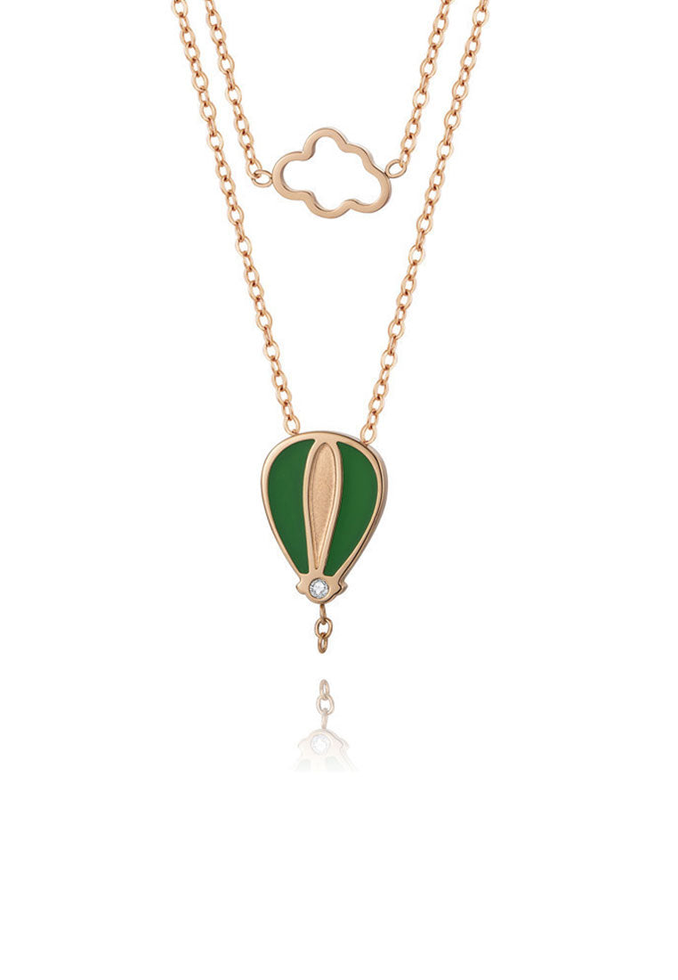 14K White Gold Diamond, Sapphire, and Ruby Hot Air Balloon Pendant – A.J.  Martin